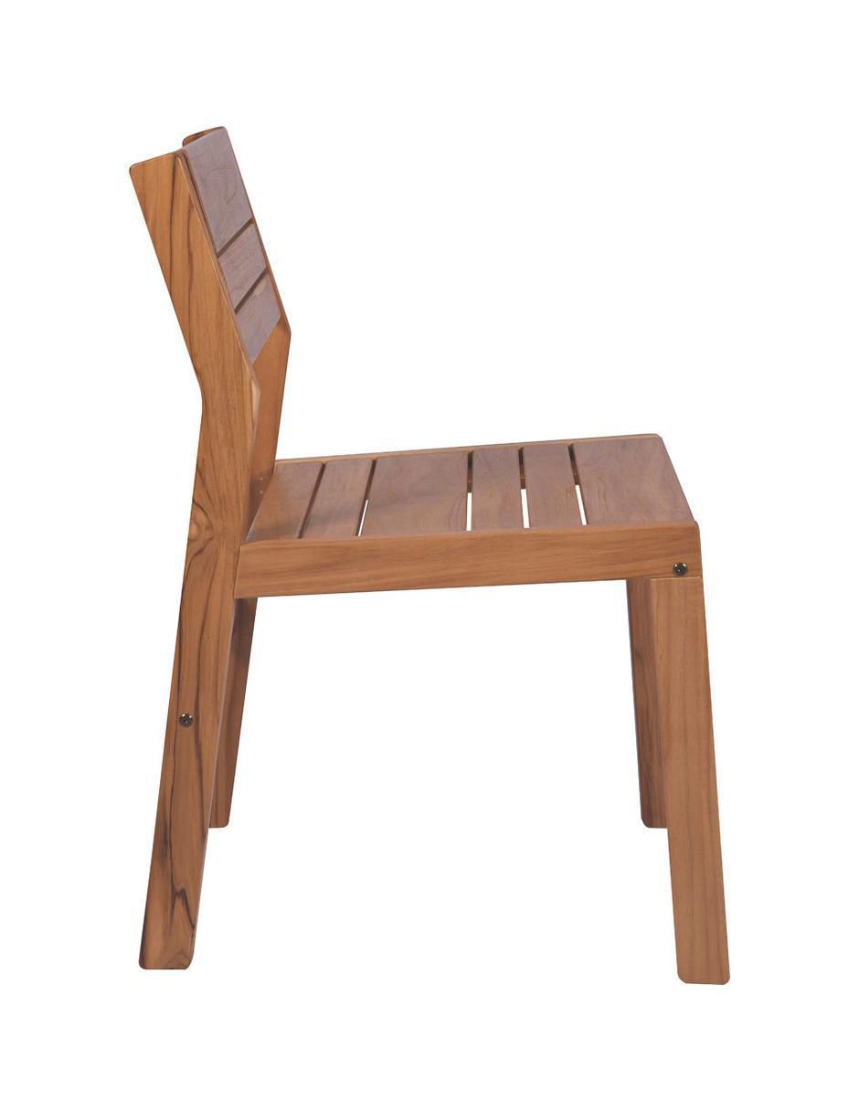 Silla Verona de madera teca 2