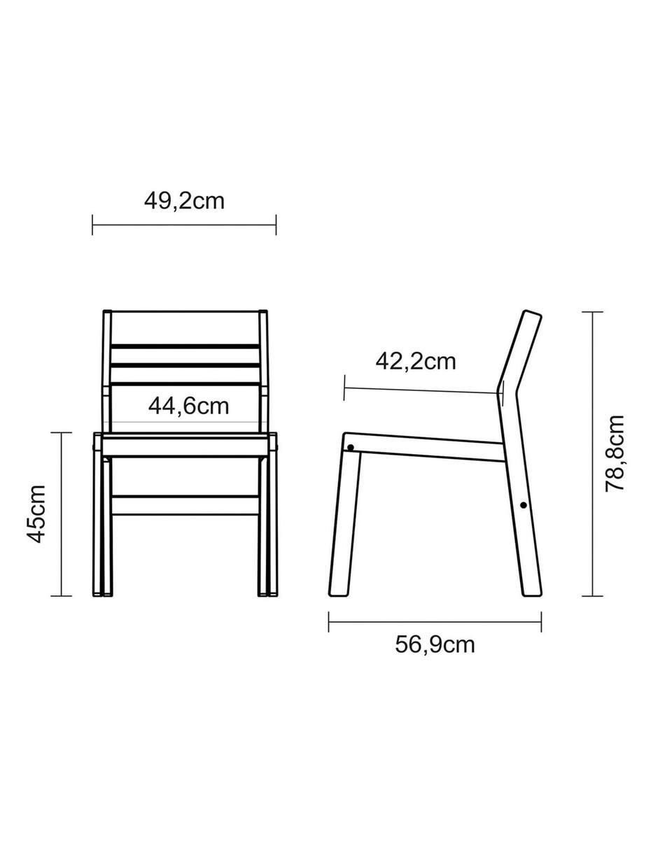 Silla Verona de madera teca 5