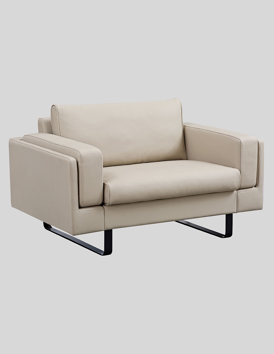 SILLÓN GALILEO *RE PIEL, GRIS