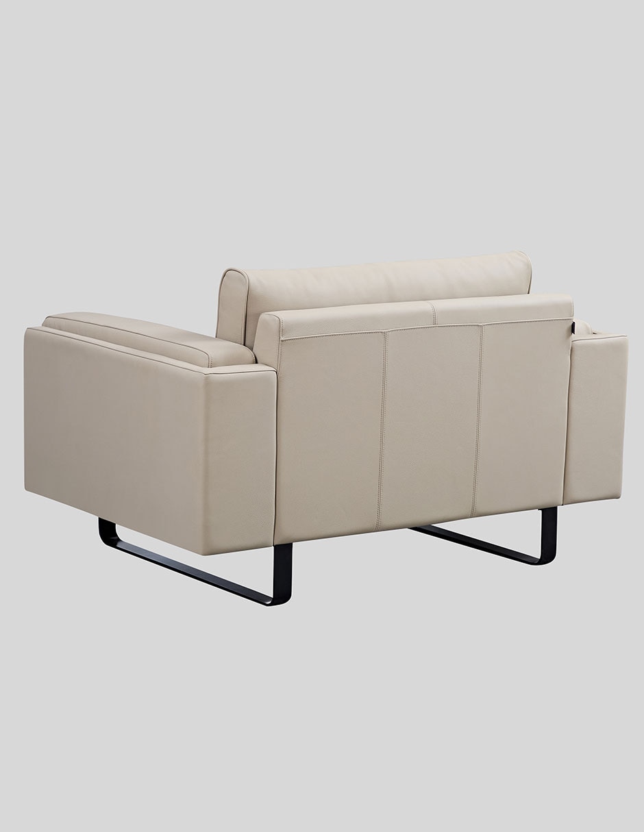 SILLÓN GALILEO *RE PIEL, GRIS