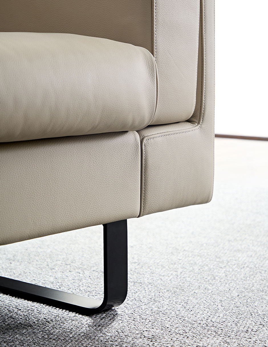 SILLÓN GALILEO *RE PIEL, GRIS