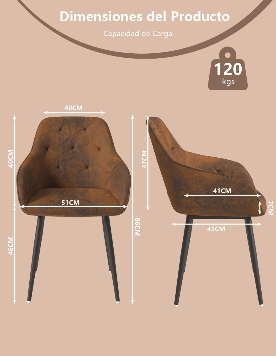Set de sillas 2 piezas Alexon Dining Chair Vintage 8