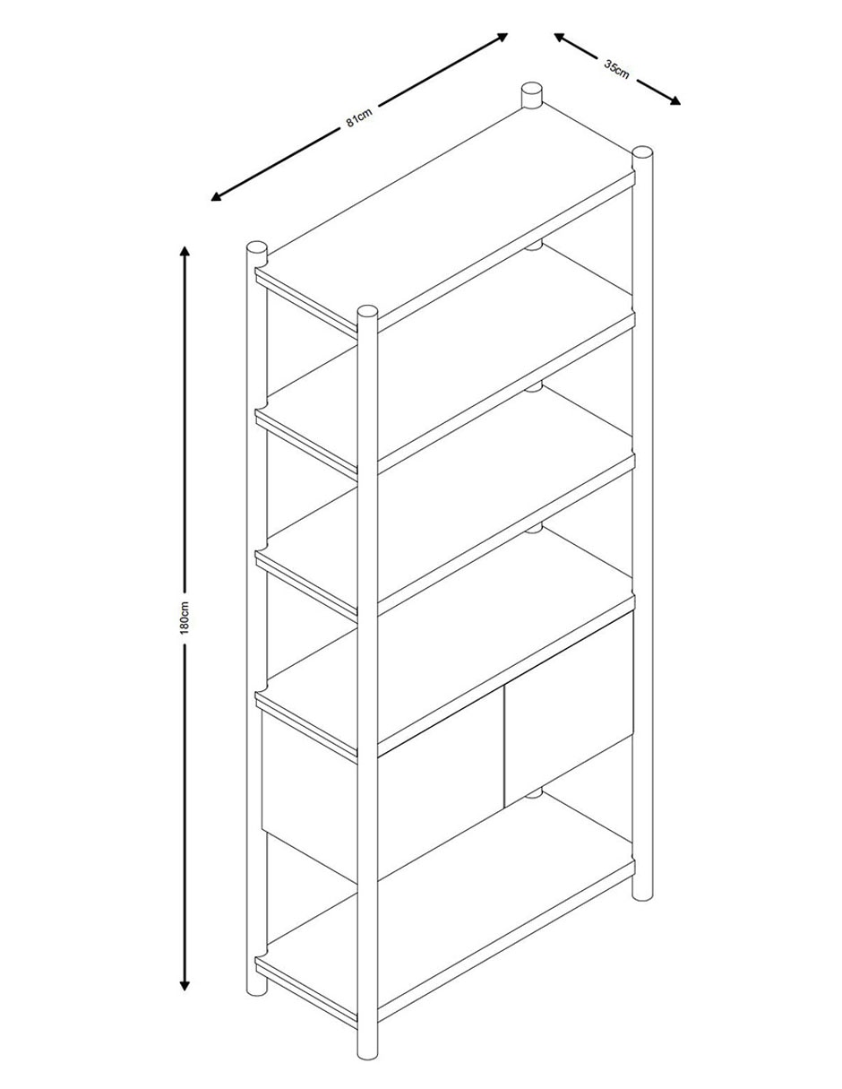 Librero Alva Re de MDF 8