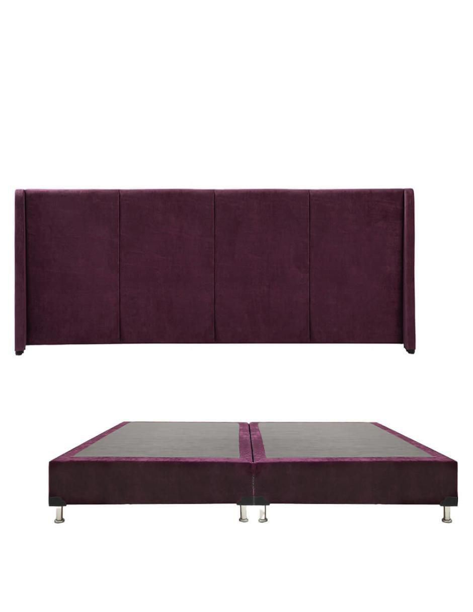 Cama Milan Velvet de madera pino
