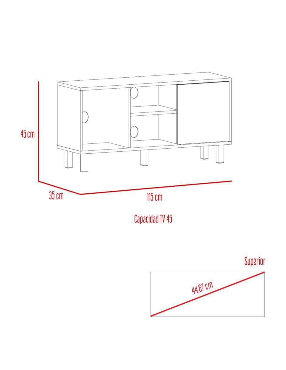 Mueble de tv Soho de melamina 8
