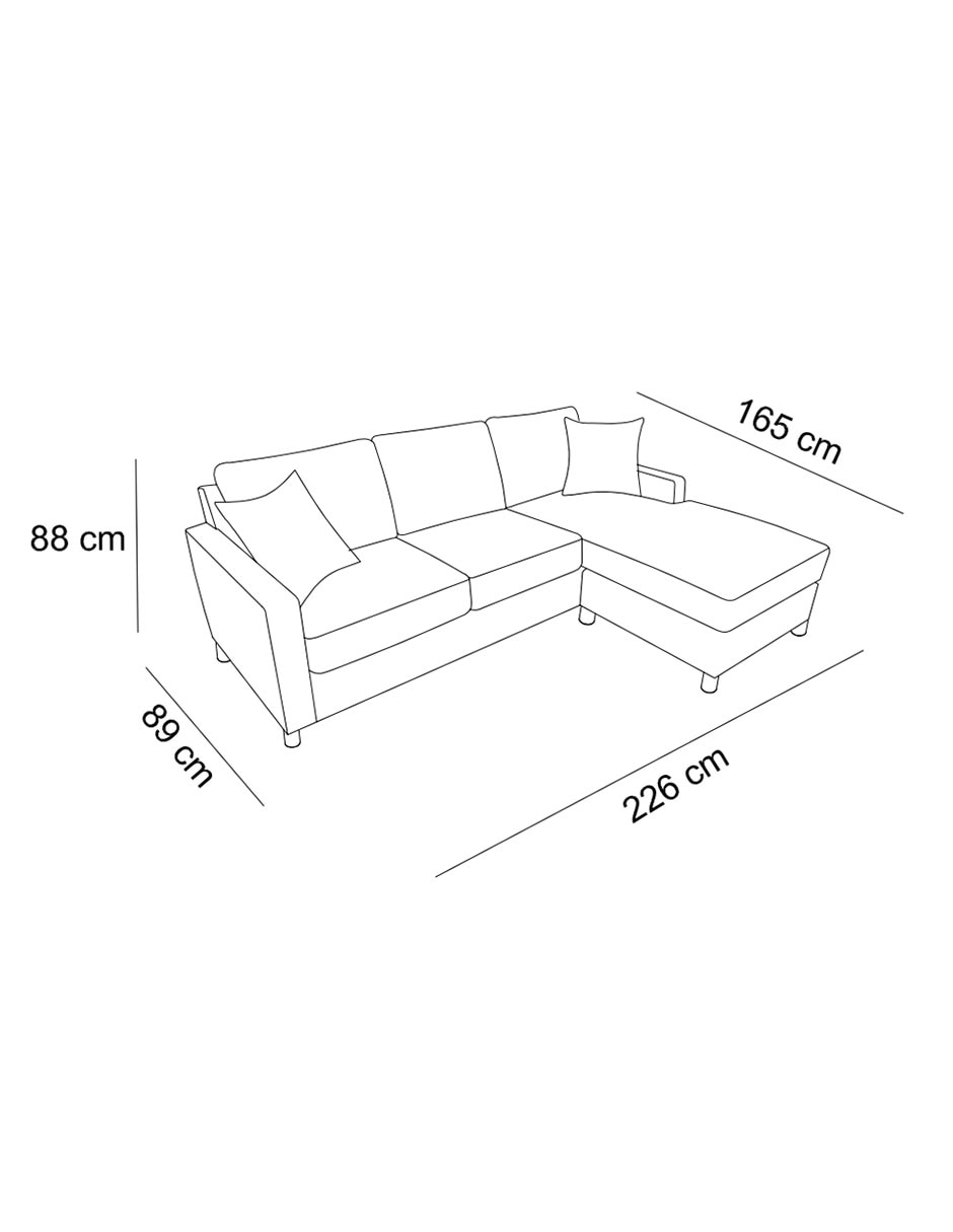 SALA MODULAR KEATON RE MA, GRIS OXFORD