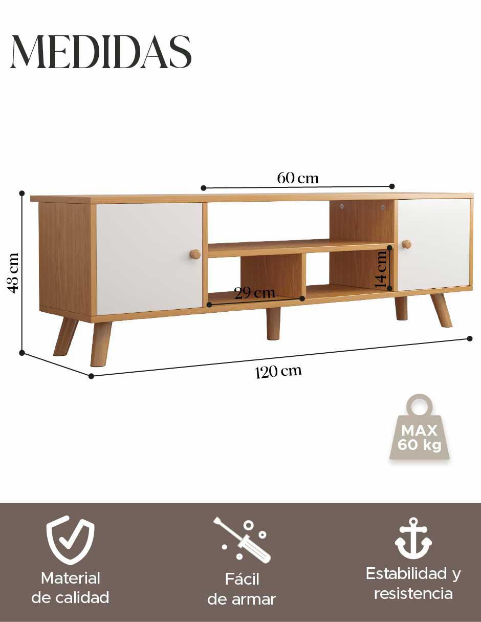 Mueble de TV armable de MDF 12