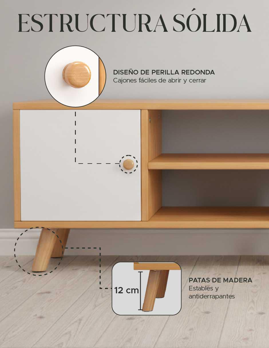 Mueble de TV armable de MDF 8