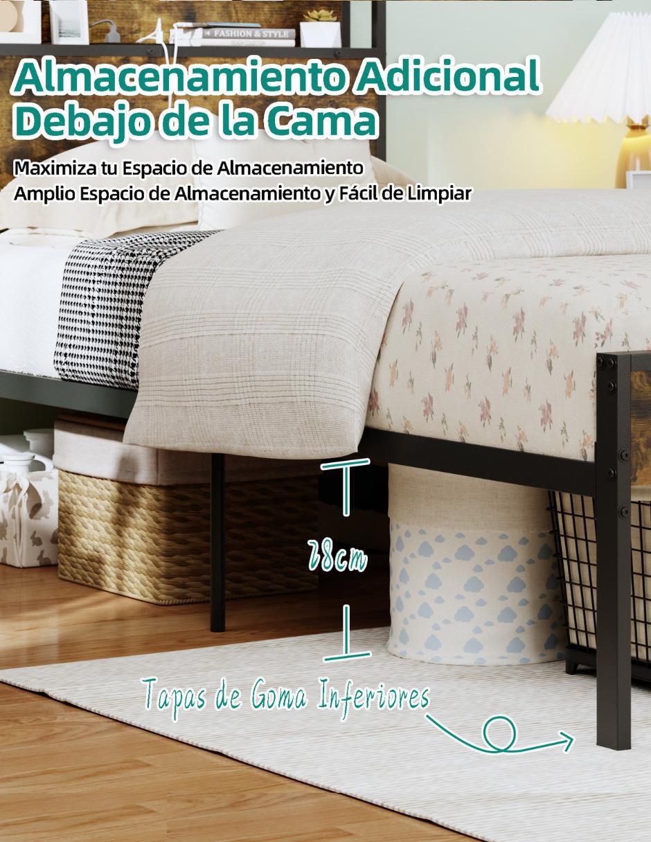 Cama Nami Twin de metal individual 5