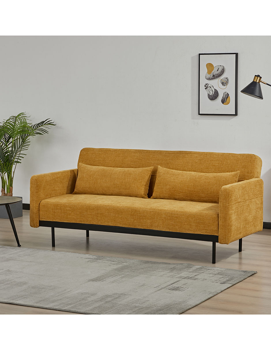 SOFÁ CAMA MEADOW CE POLIÉSTE, AMARILLO