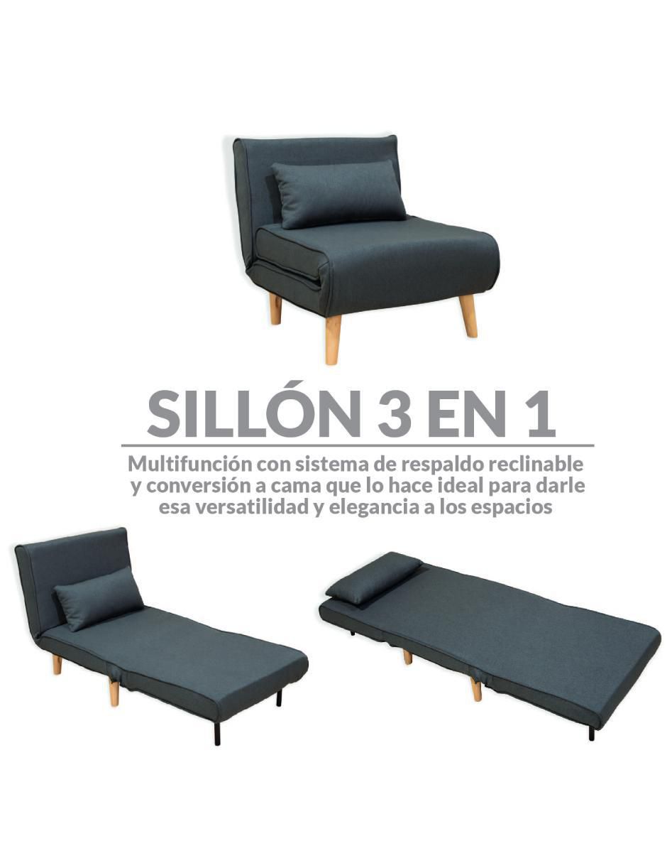Sofá cama armable de lino 2