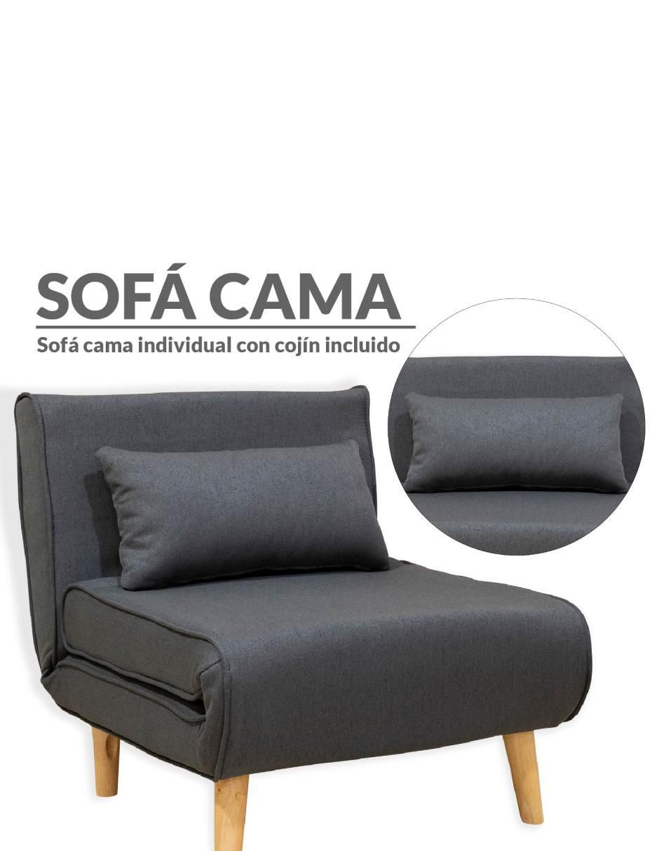 Sofá cama armable de lino 4