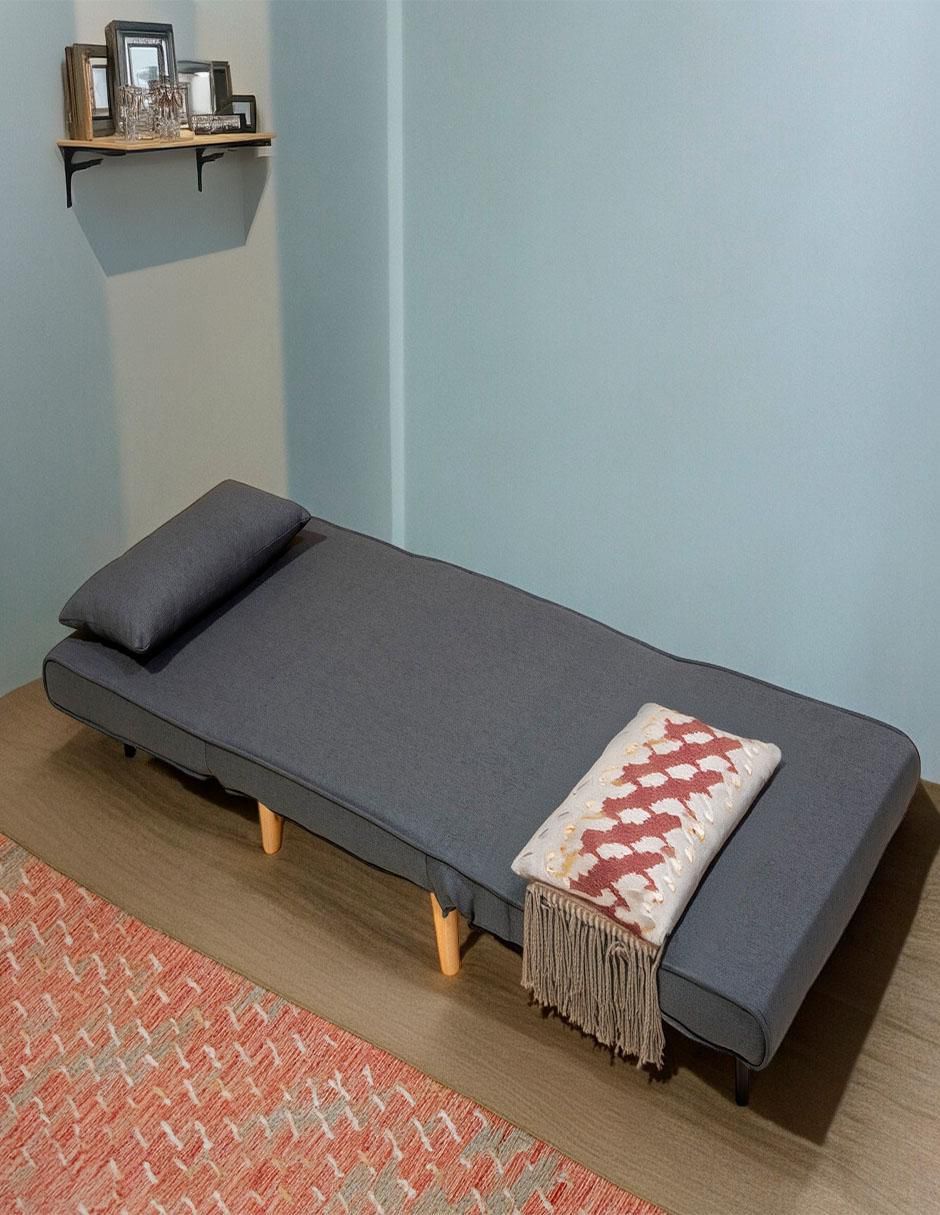 Sofá cama armable de lino 6