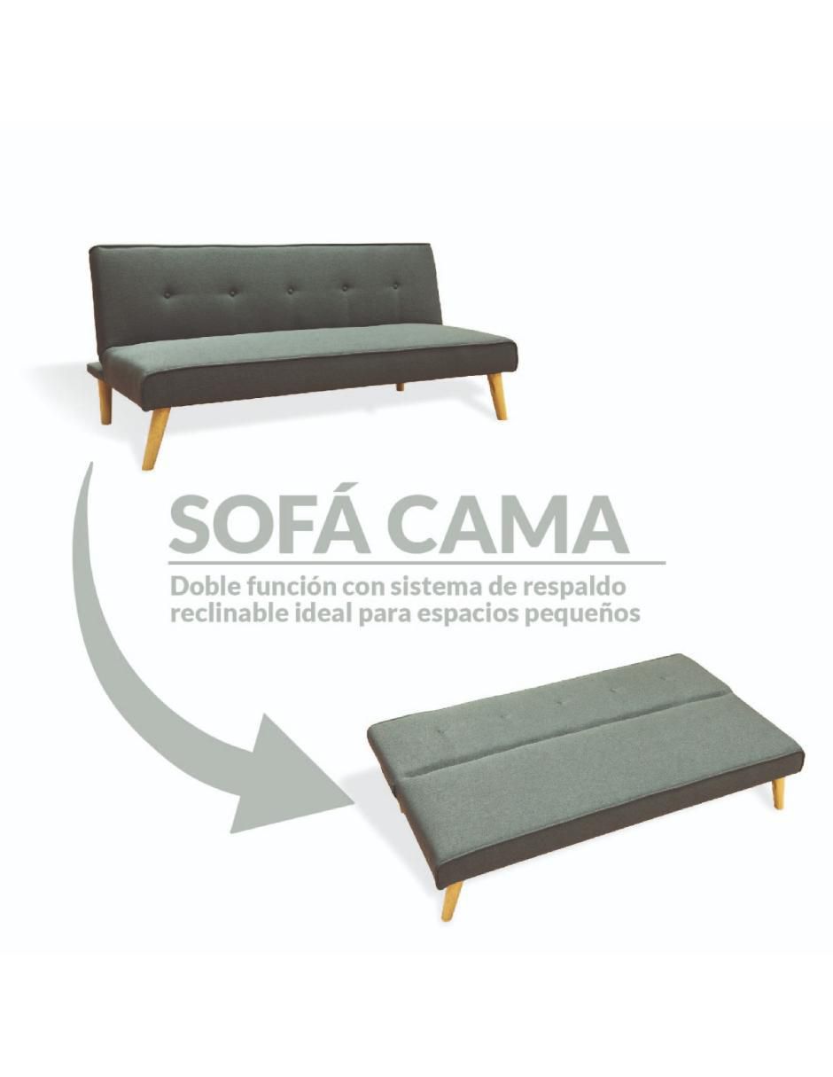 Sofá cama de lino 2