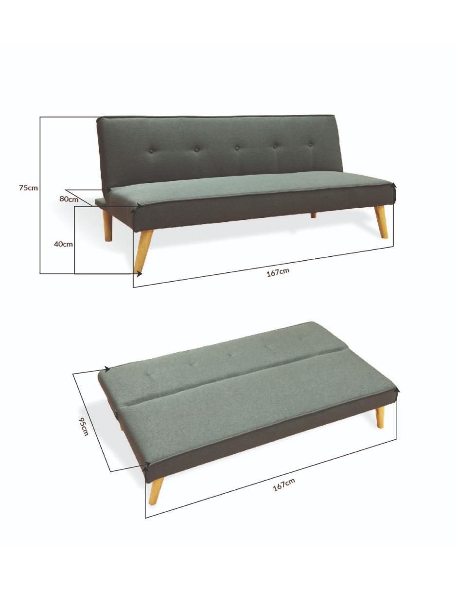 Sofá cama de lino 9