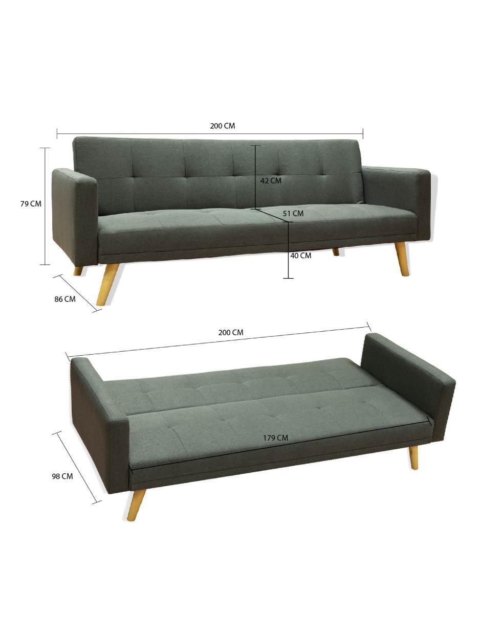 Sofá cama de lino 8
