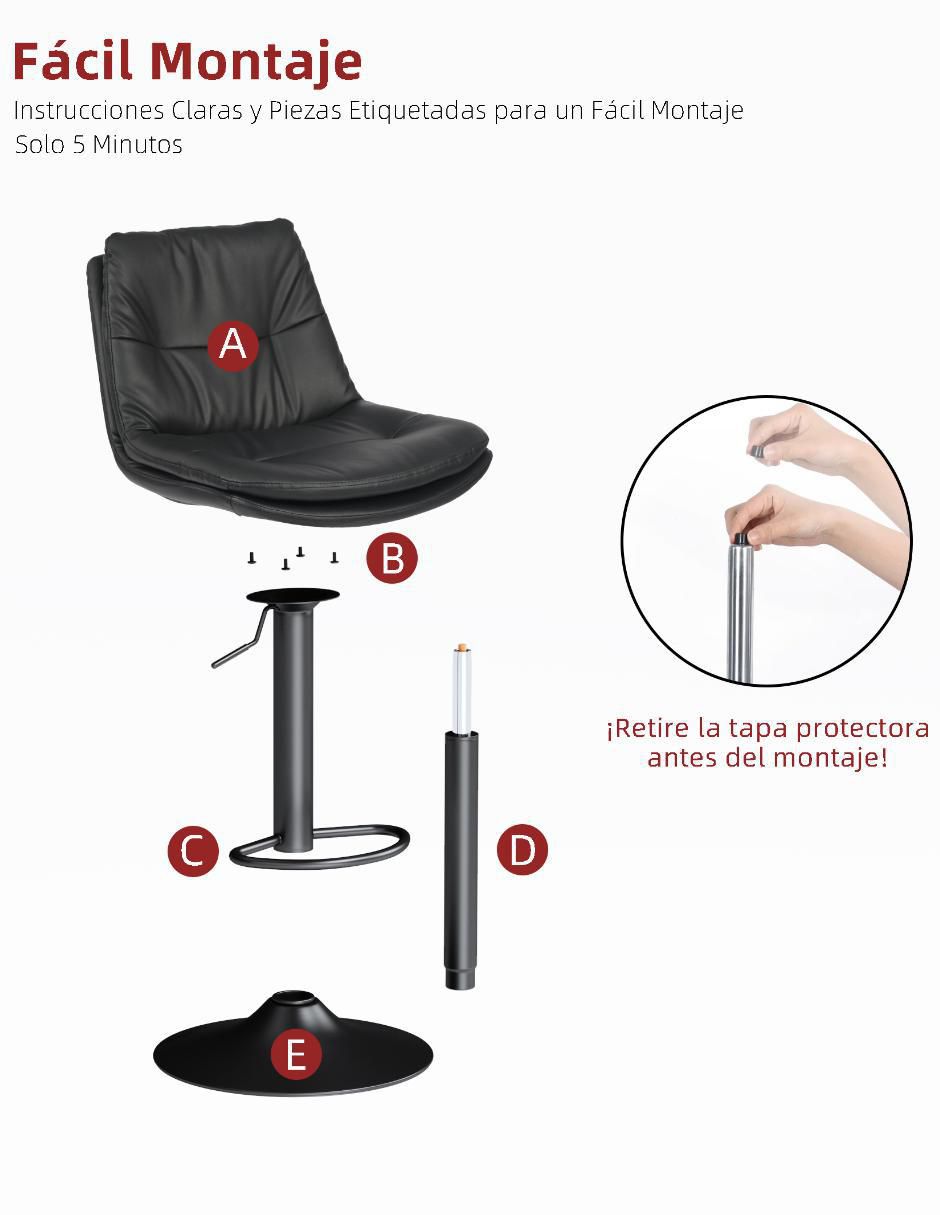 Banco Hober Pu Black 8