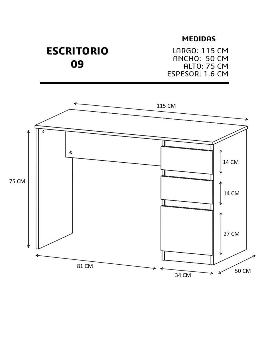 Escritorio Urban Gamer de MDF 7