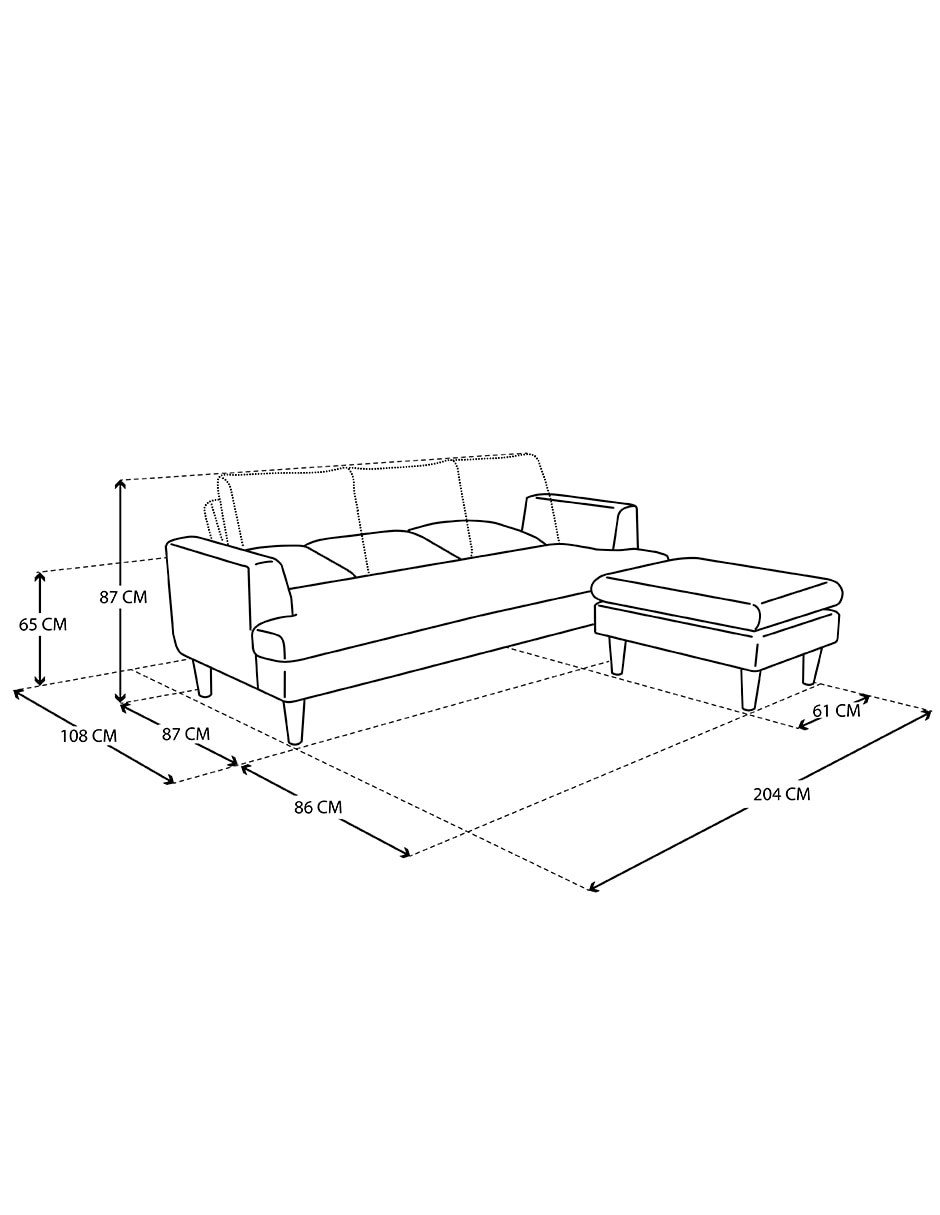 Sofá cama de terciopelo 7
