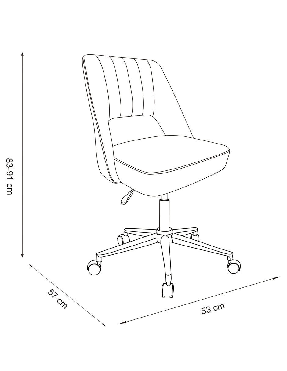 SILLA DE ESCRITORIO LAUDA RE VI, NEGRO