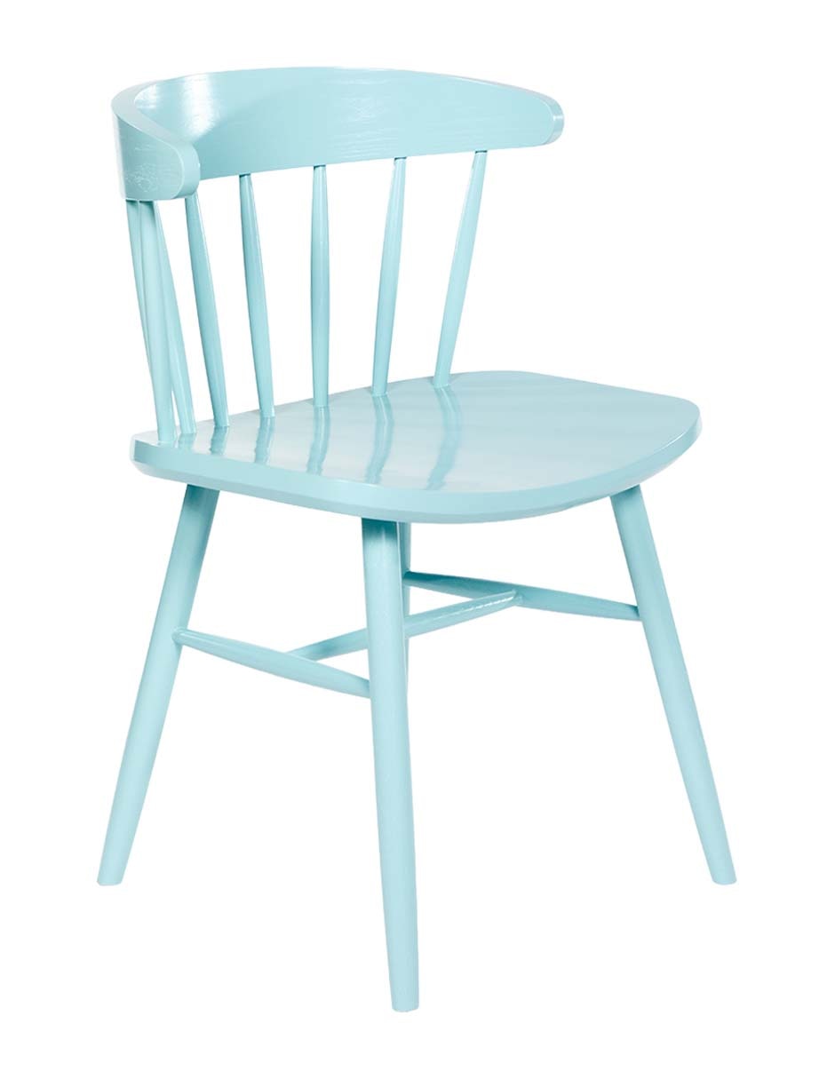 SILLA ALBI RE MADERA, AZUL CLARO