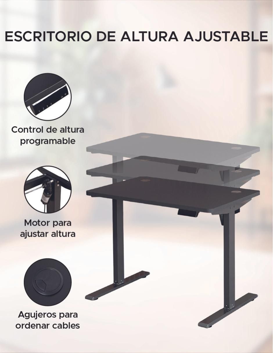 Escritorio ajustable titano "de" madera