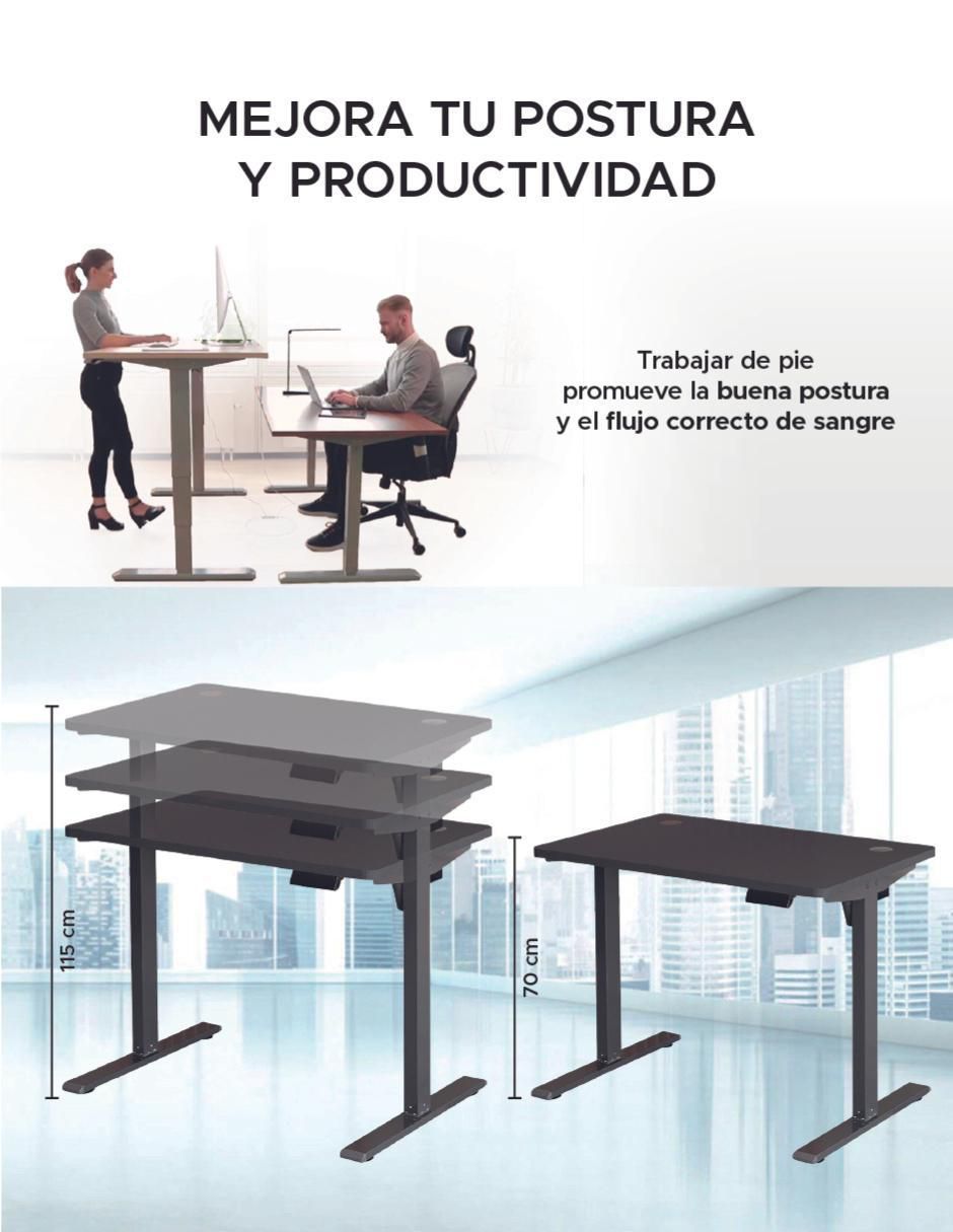Escritorio ajustable titano "de" madera