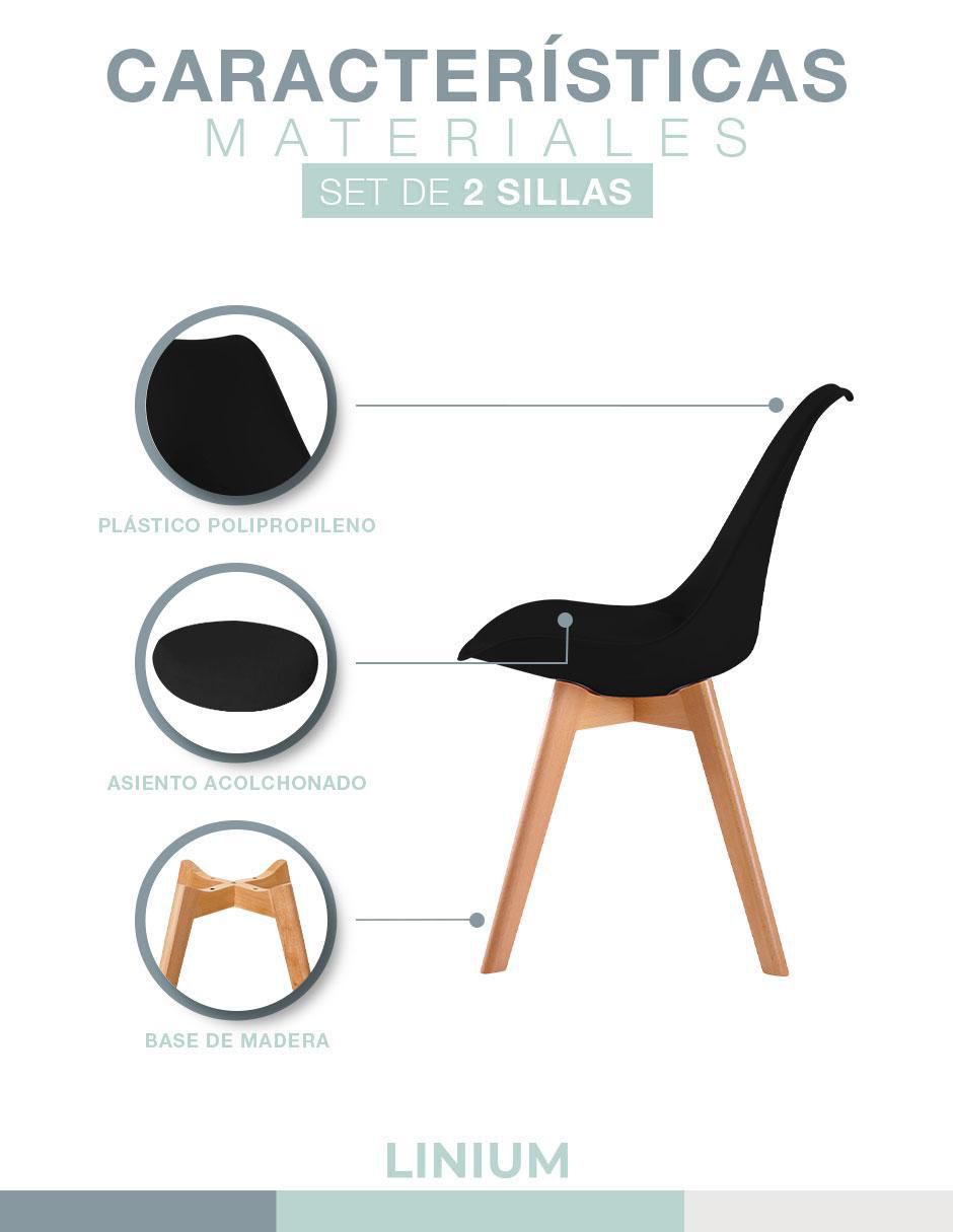 Juego de sillas 2 piezas Linium Tulip