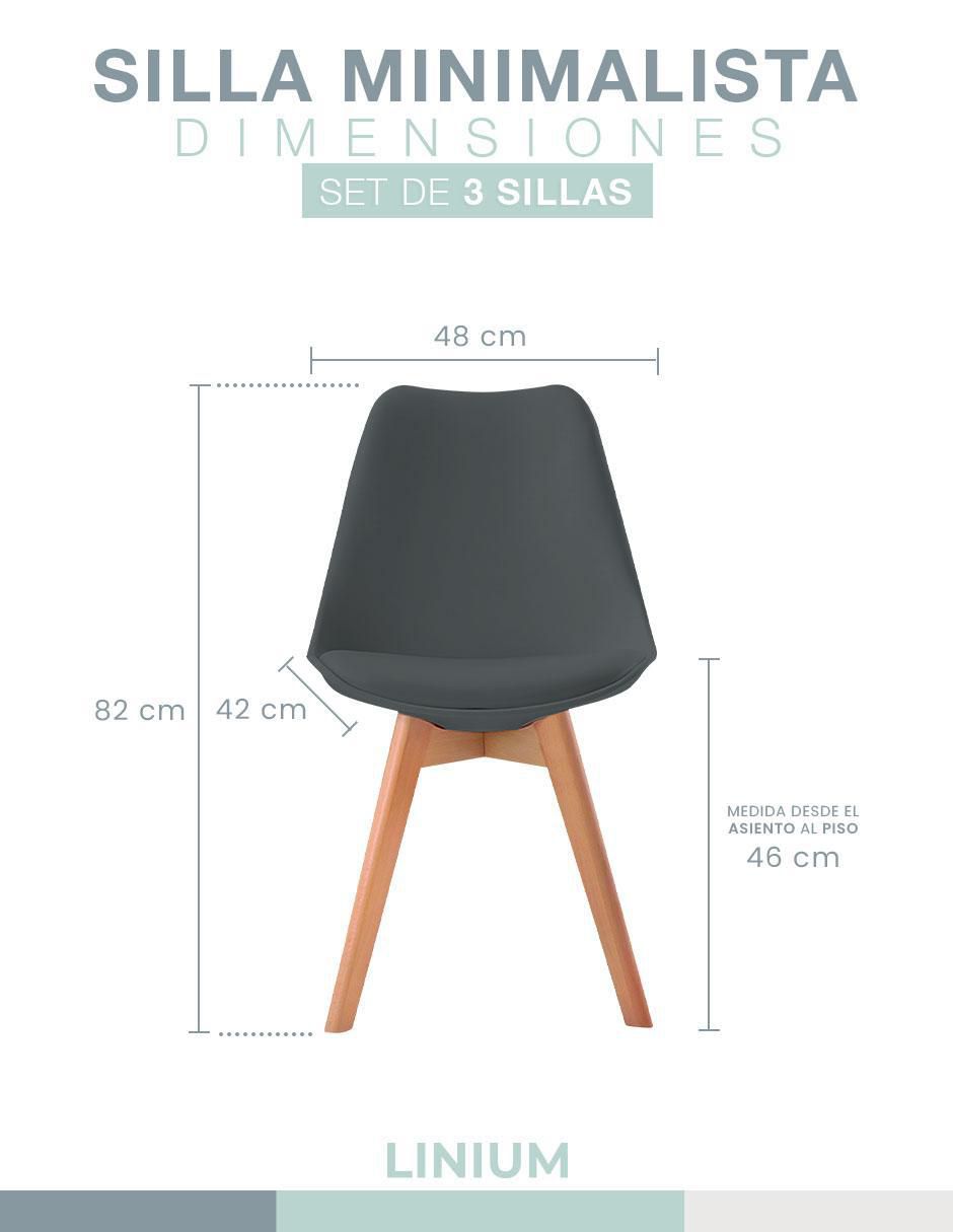 Juego de sillas 3 piezas Tulip 7