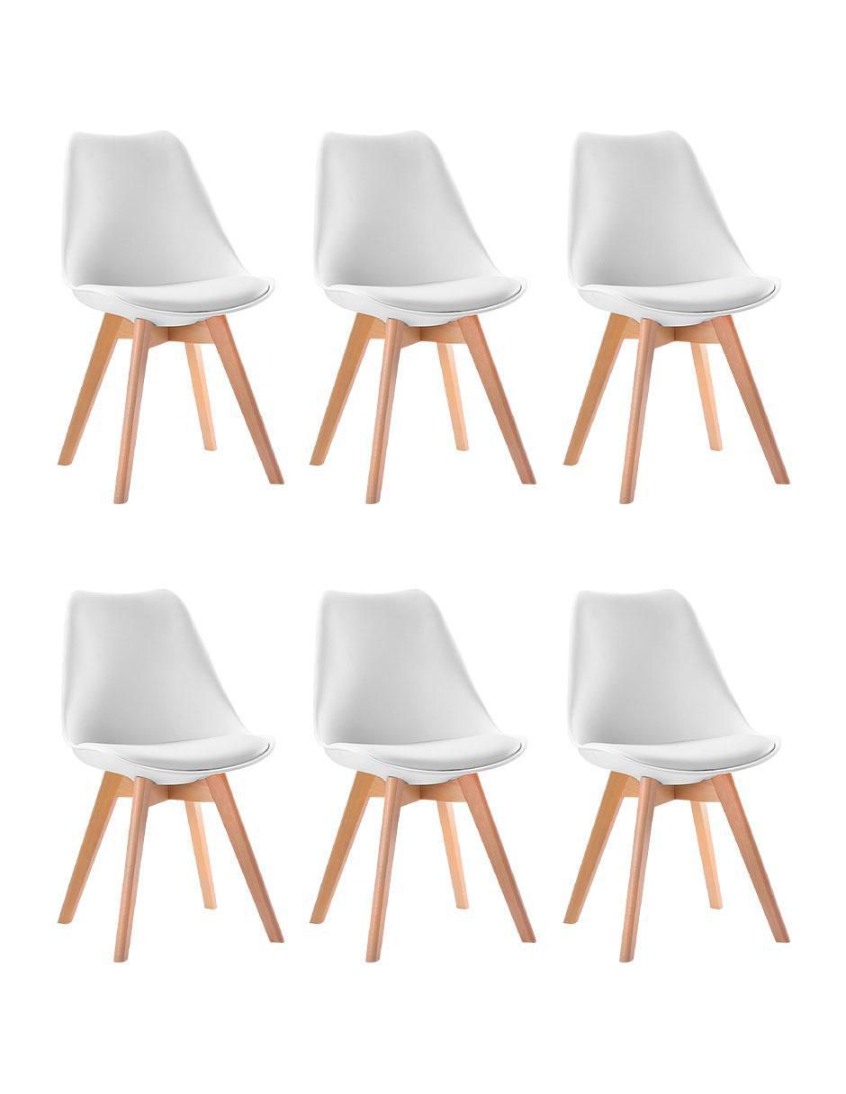 Juego de sillas 6 piezas TULIP