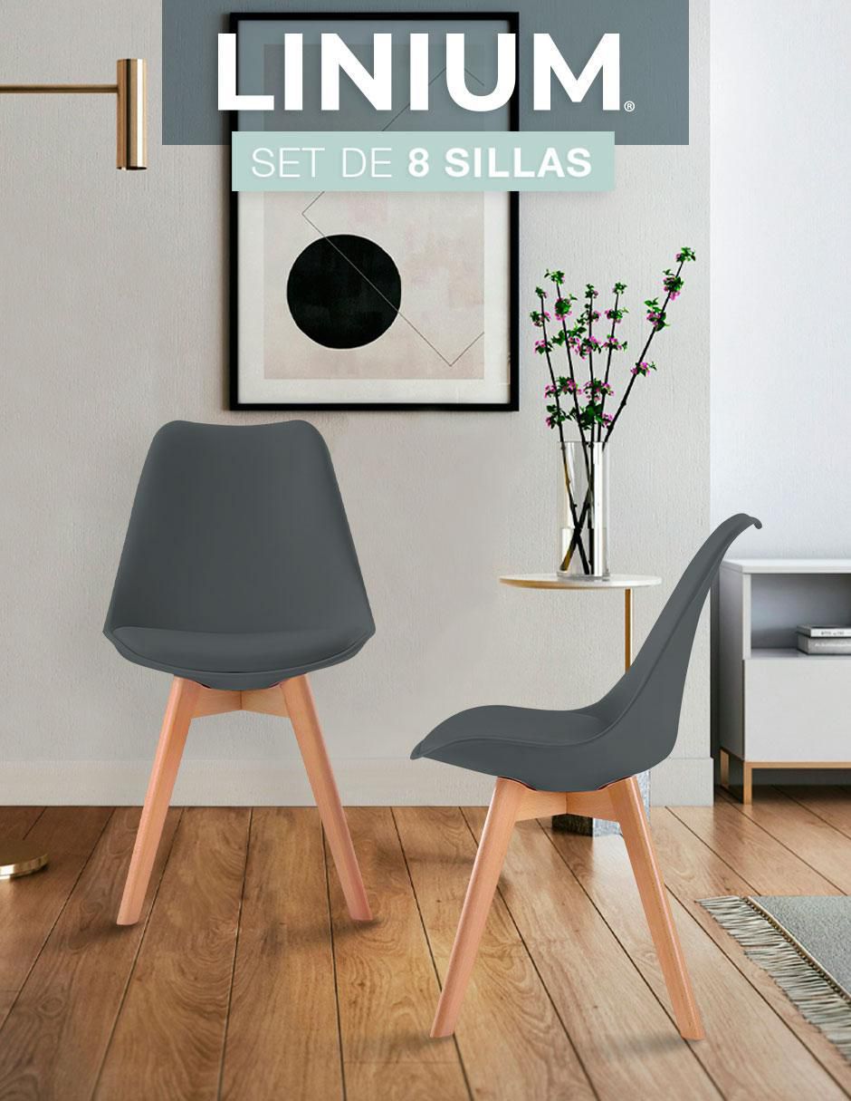 Juego de sillas 8 piezas Tulip 2