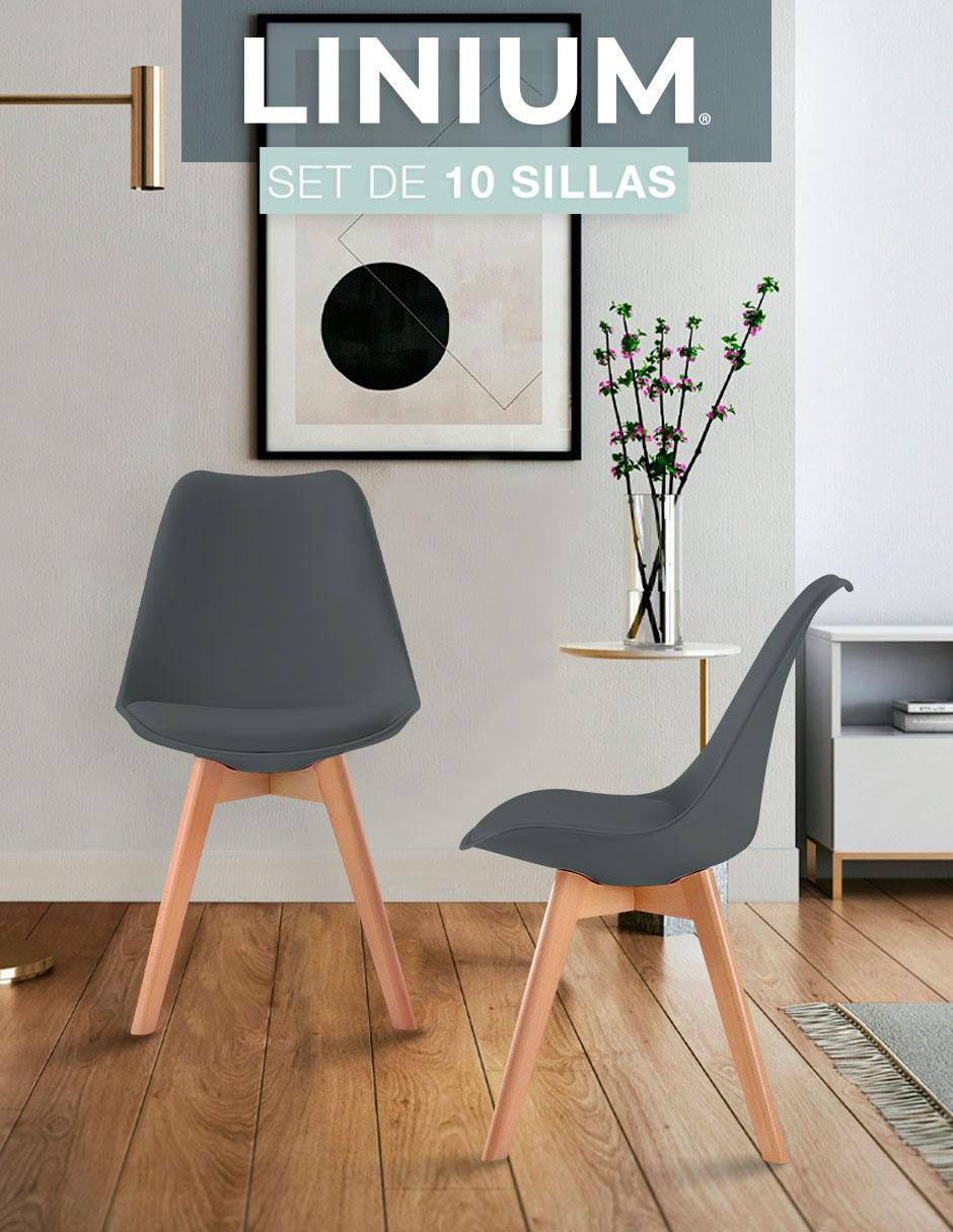 Juego de sillas 10 piezas Tulip 2
