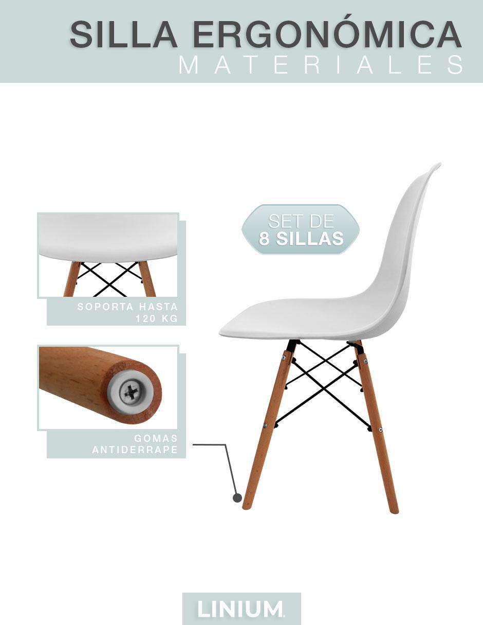 Juego de sillas 8 piezas Eames 5