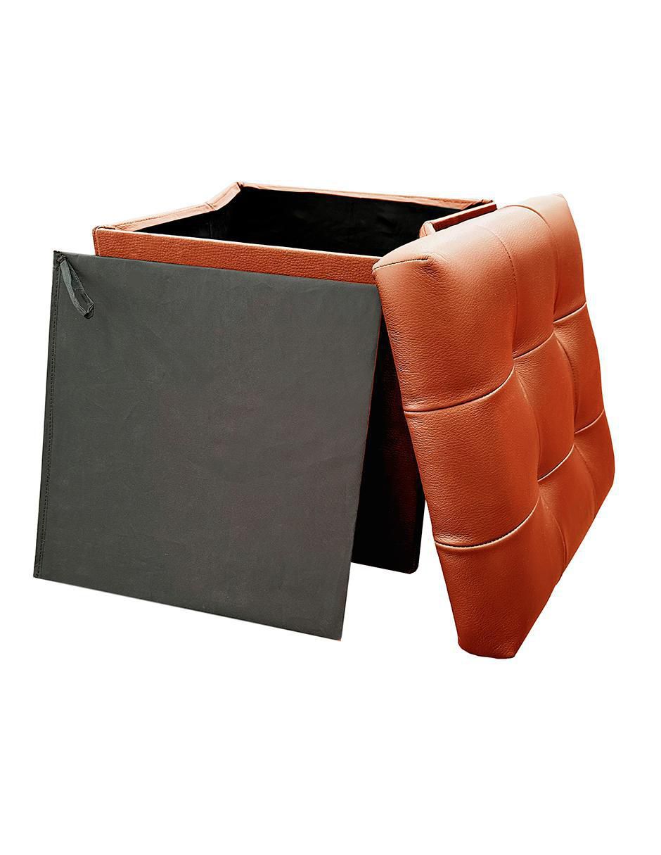 "taburete" confortopiel cubo plegable "de" piel "con" sí