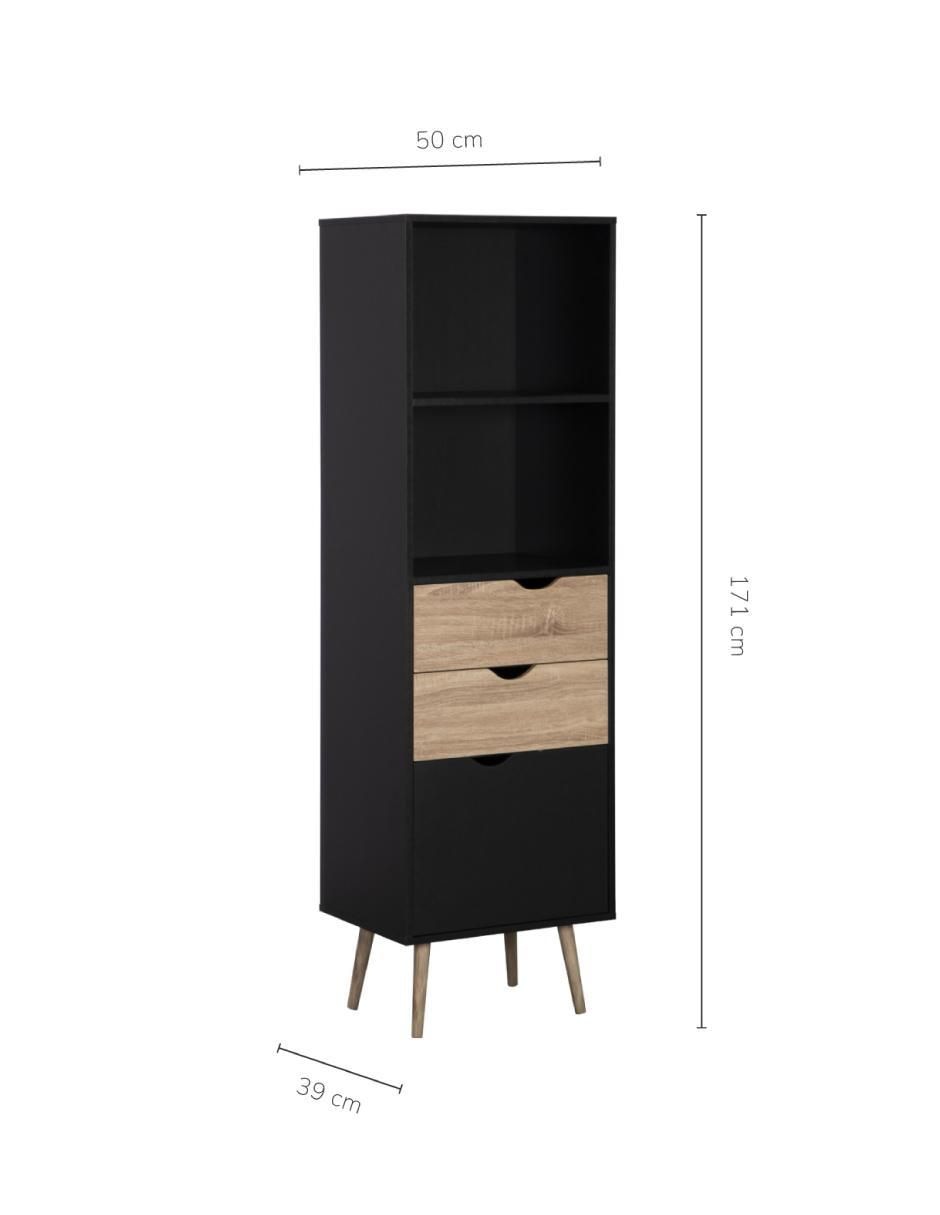 Librero Nórdica Black de MDF 7