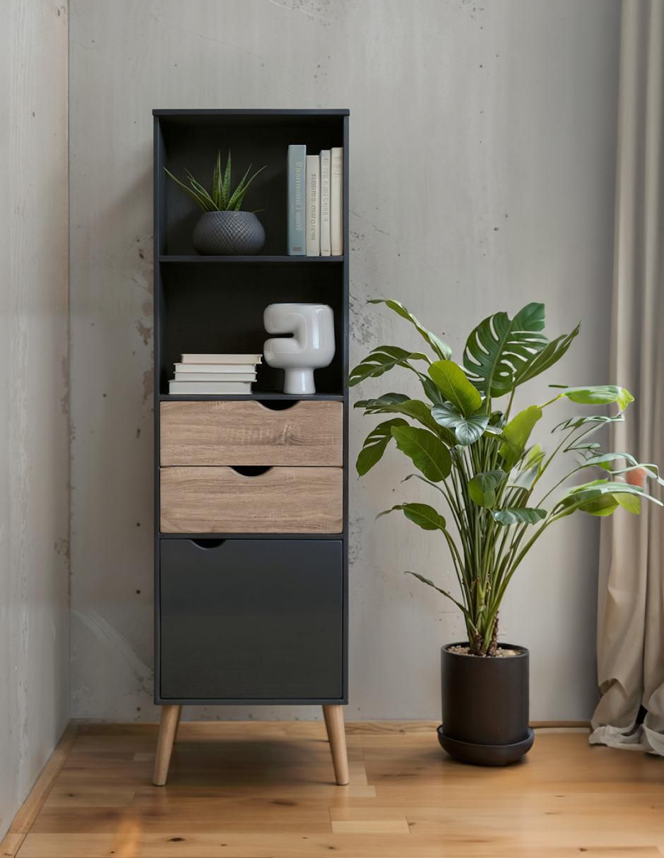 Librero Nórdica Black de MDF 2