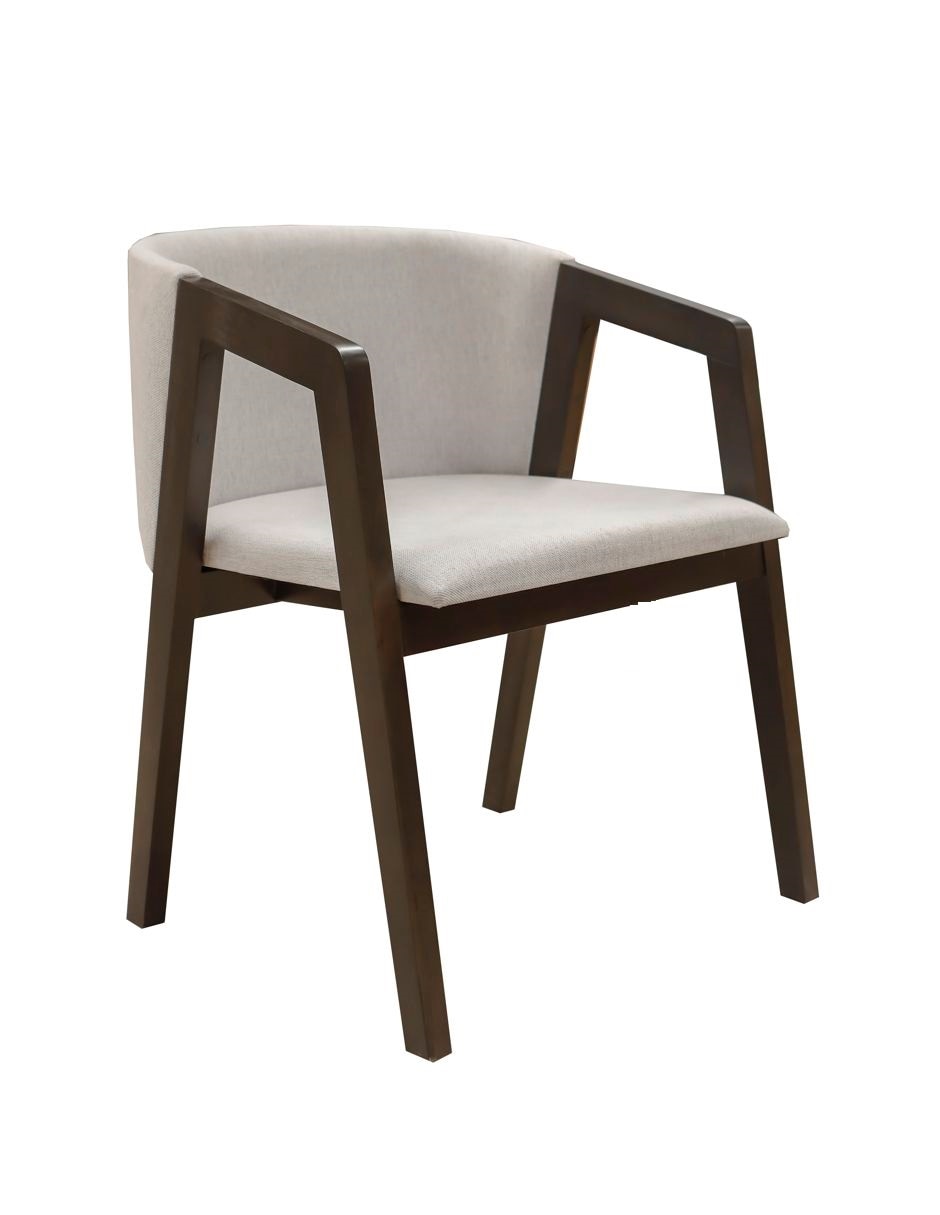 Silla Gardena de madera y tela