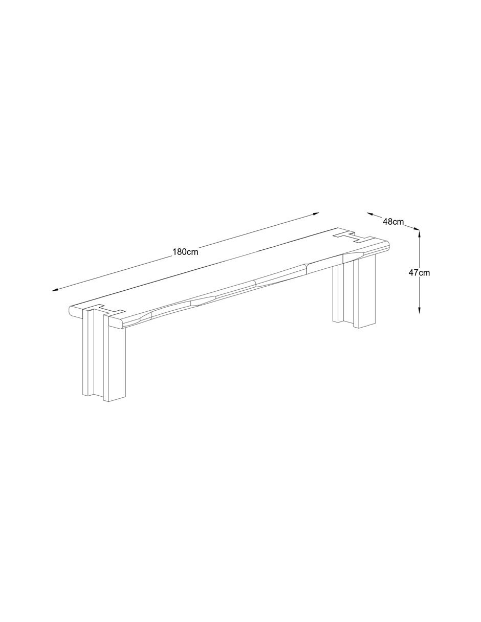 Banca Walnut de madera acacia 8