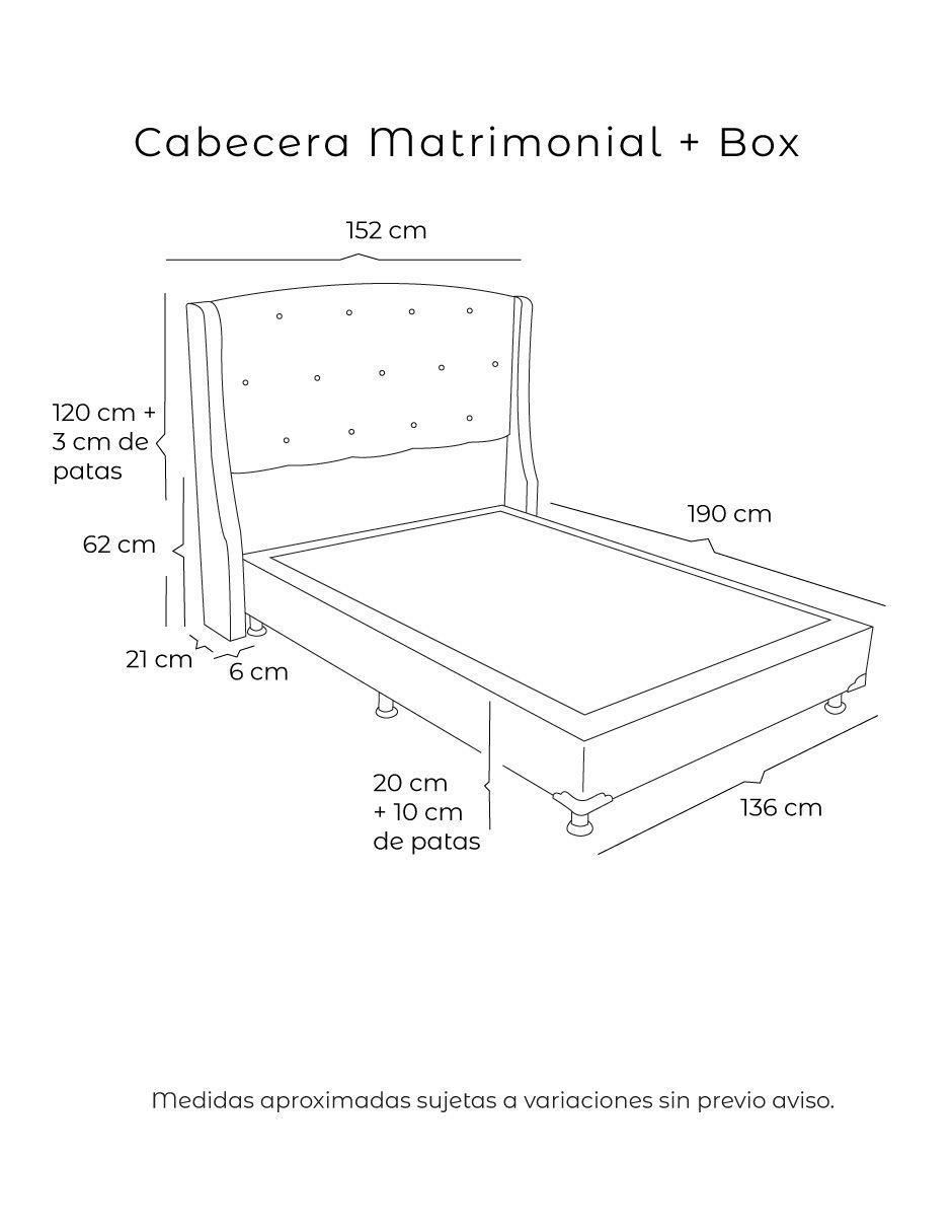 Cama dicasa zefyr box "de" madera y tela