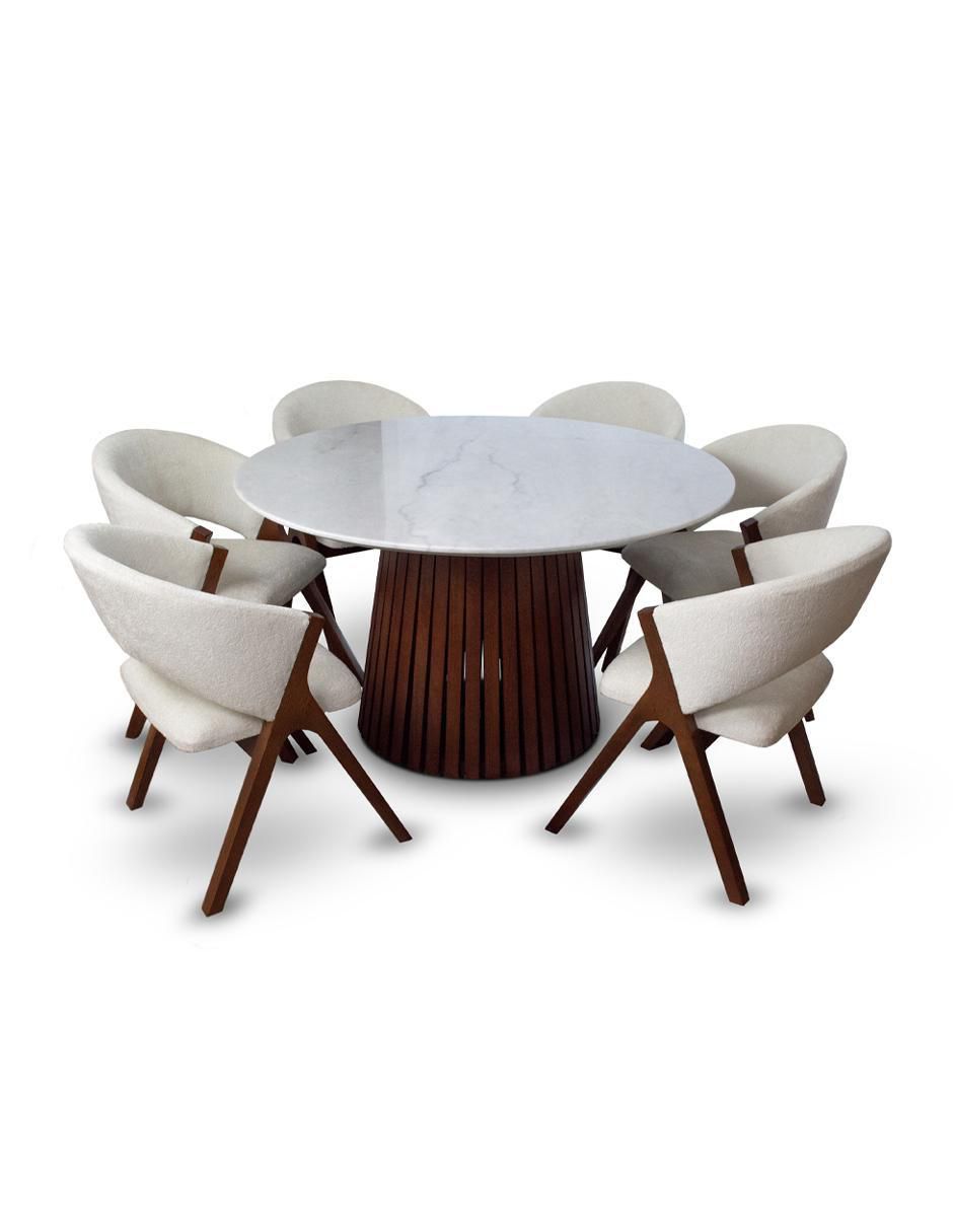 Comedor para 6 personas de mármol