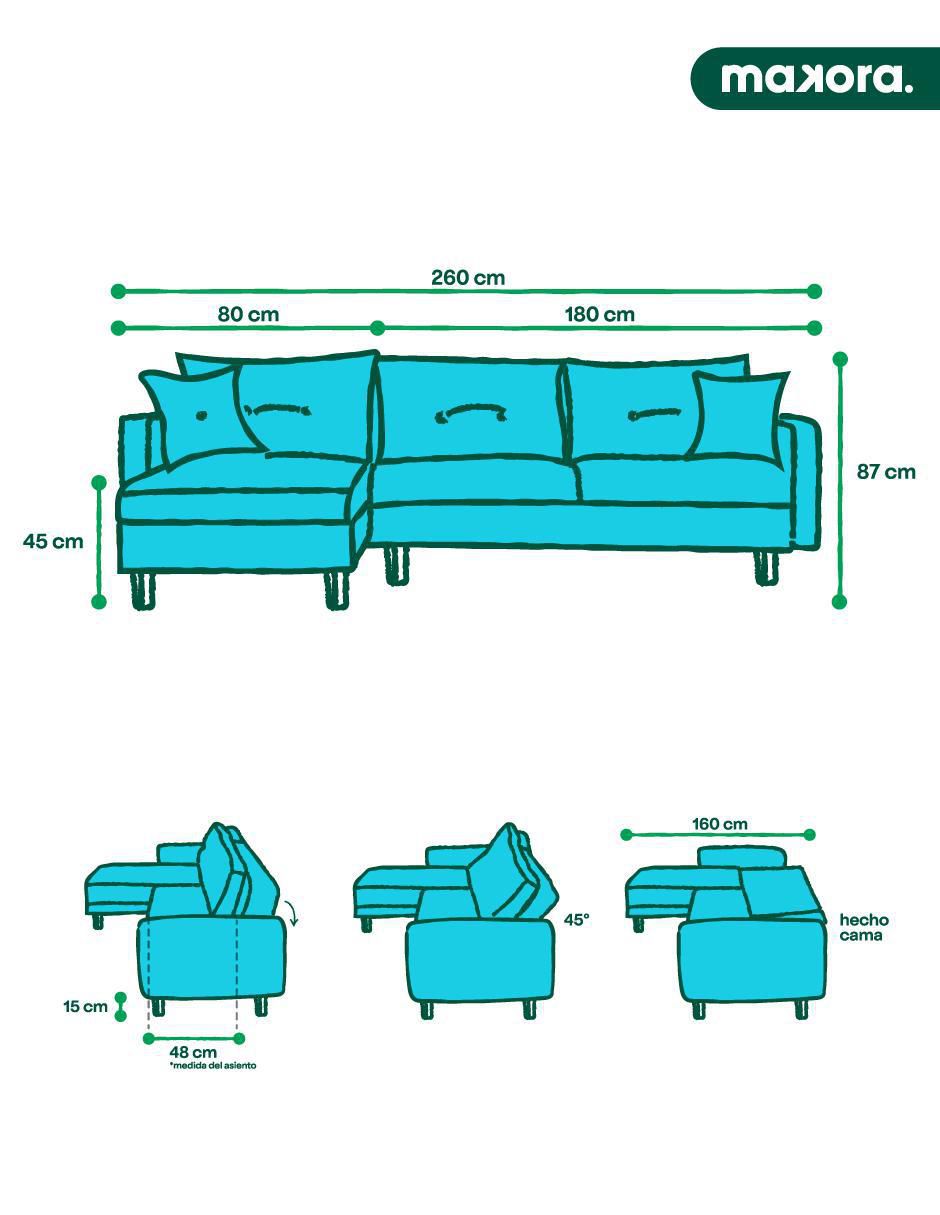 Sala modular Harper de lino 8