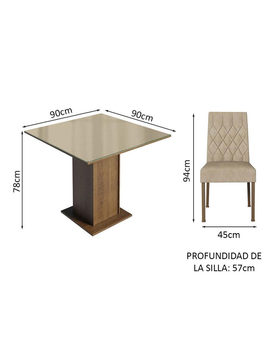 Comedor Anaju para 4 personas de cristal 10