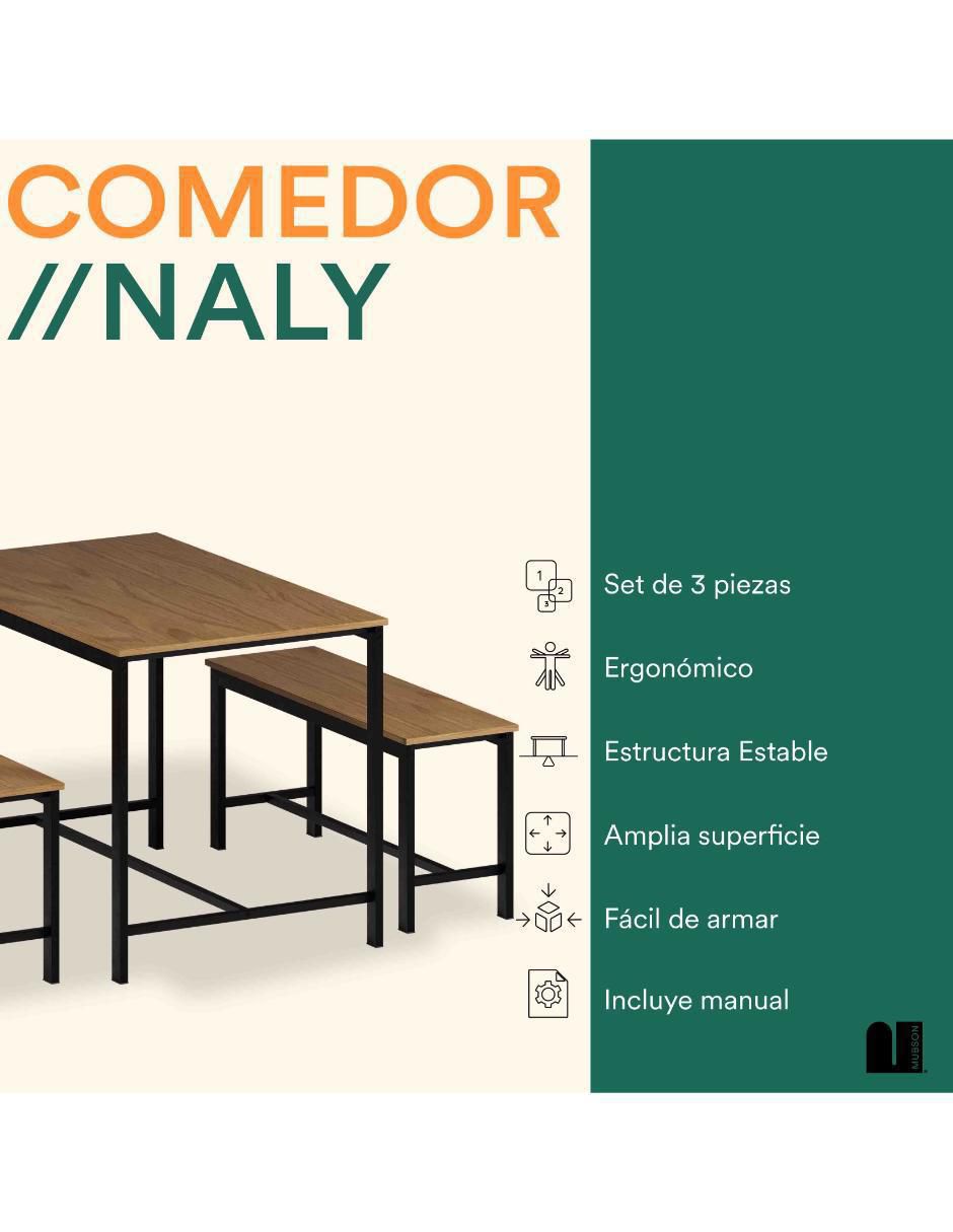 "comedor" mubson sin familia o colección "para" 4 personas