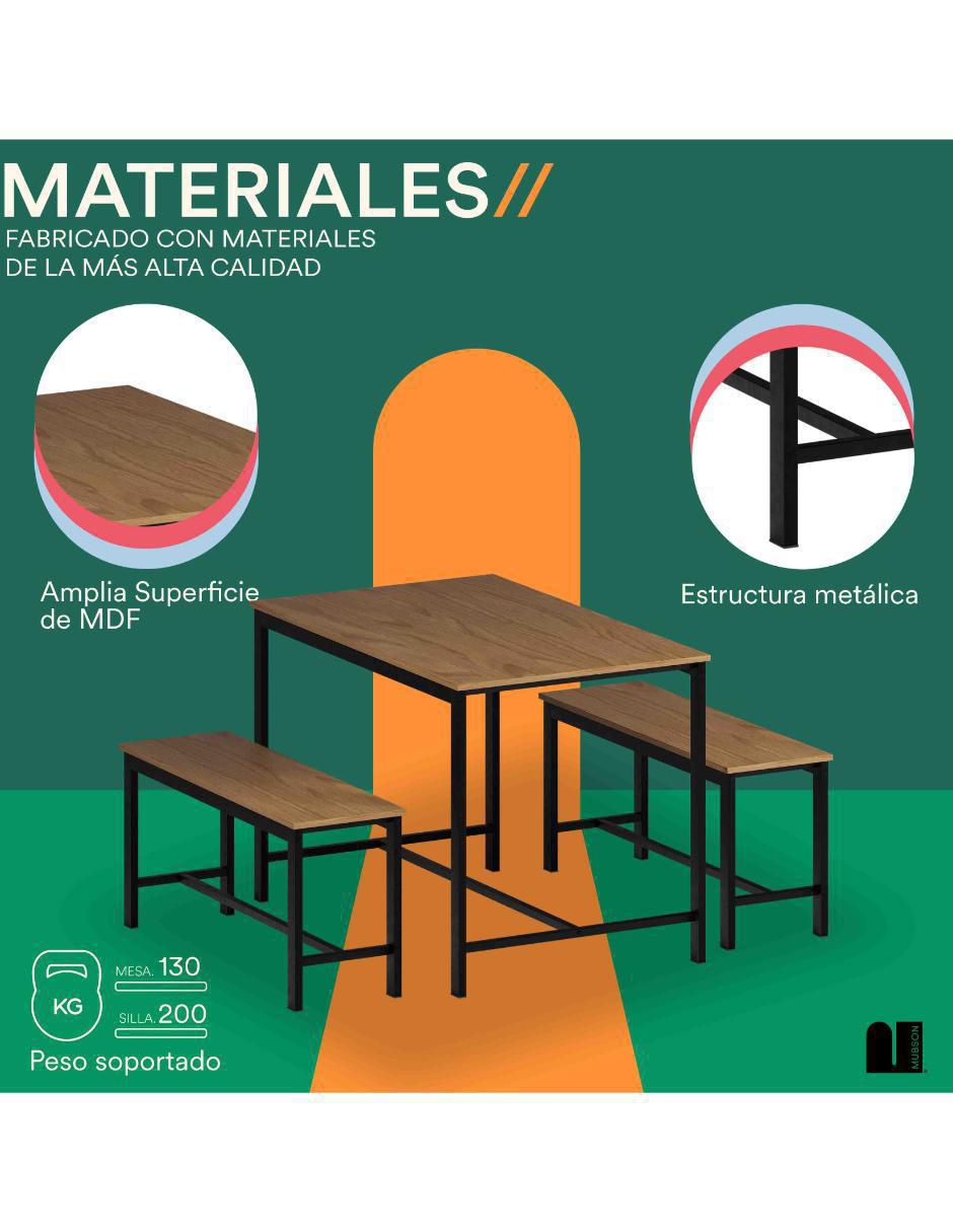 "comedor" mubson sin familia o colección "para" 4 personas