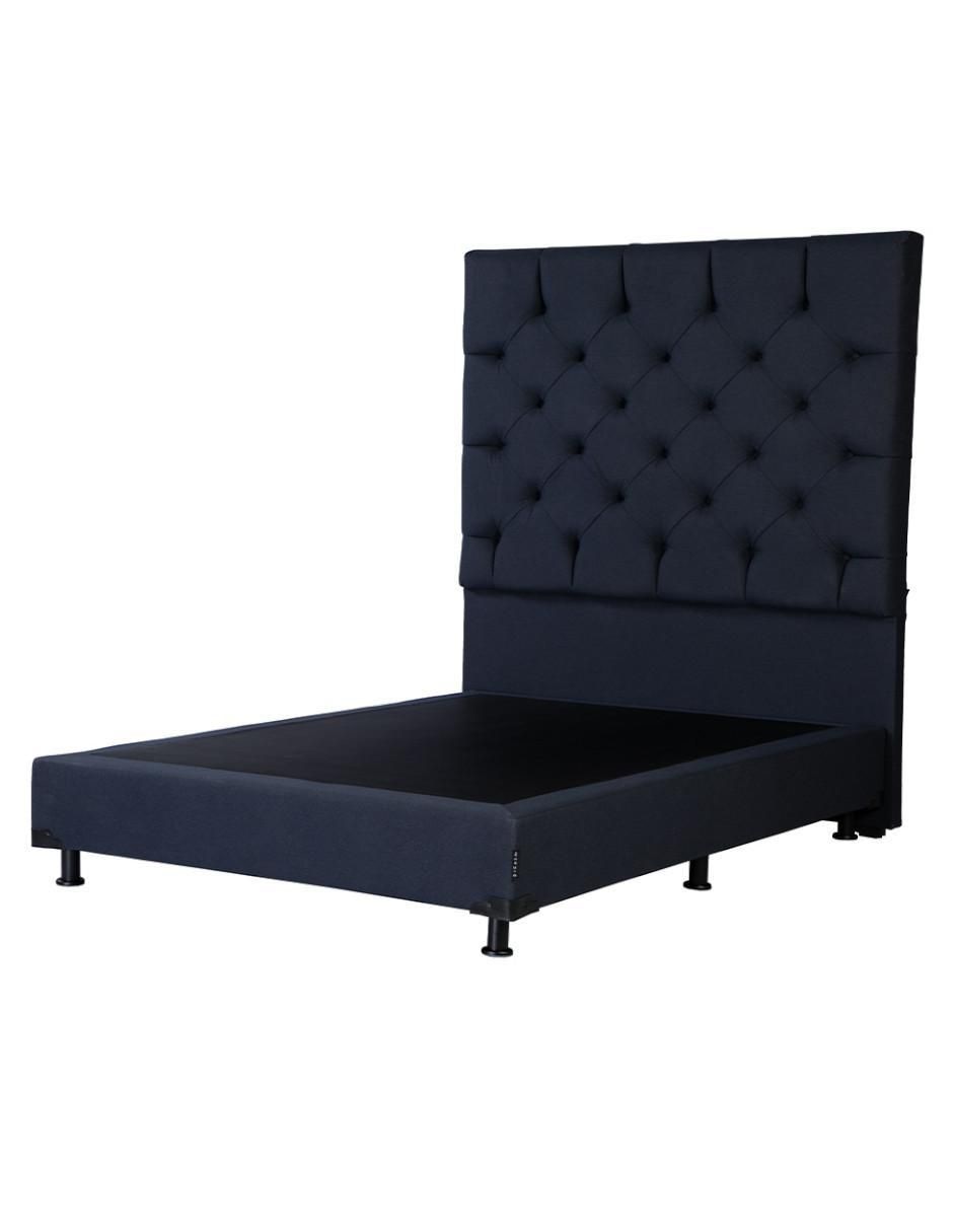 Cama dicasa capri box "de" madera y tela