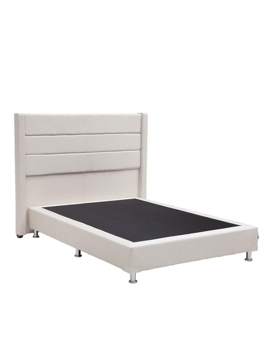 Cama Dicasa Lugo box de madera y tela