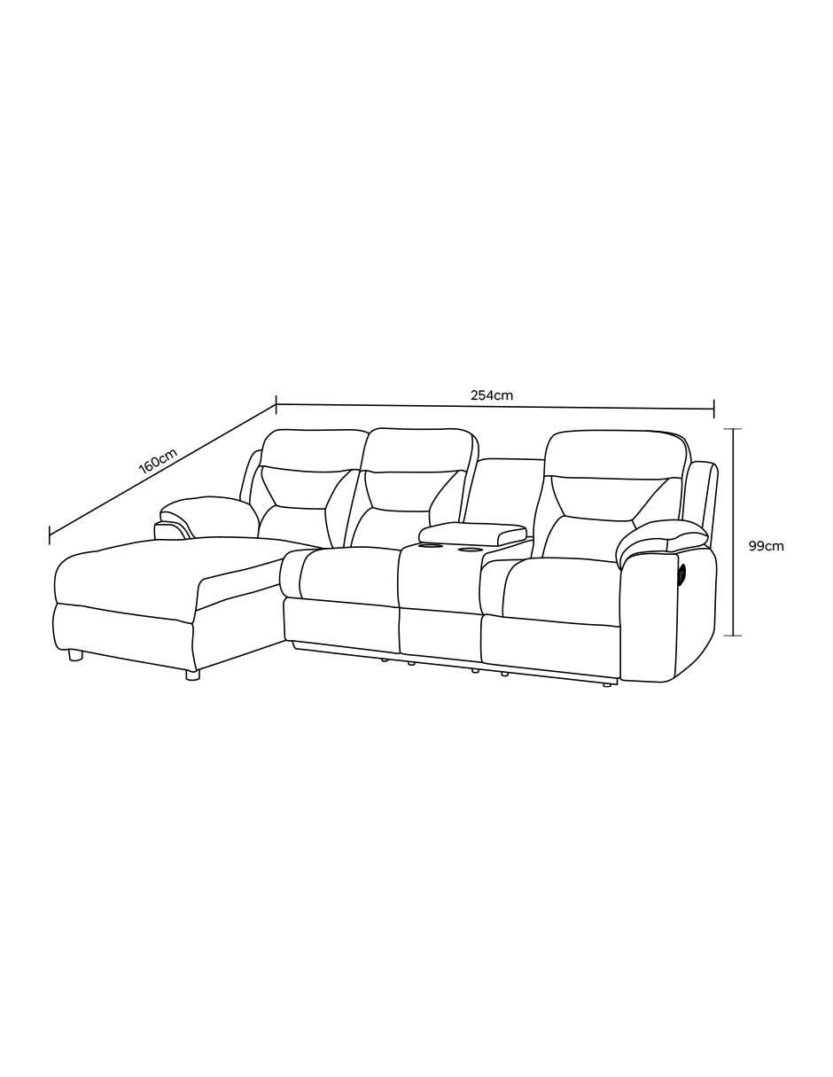 Sala modular izquierda de poliéster 8