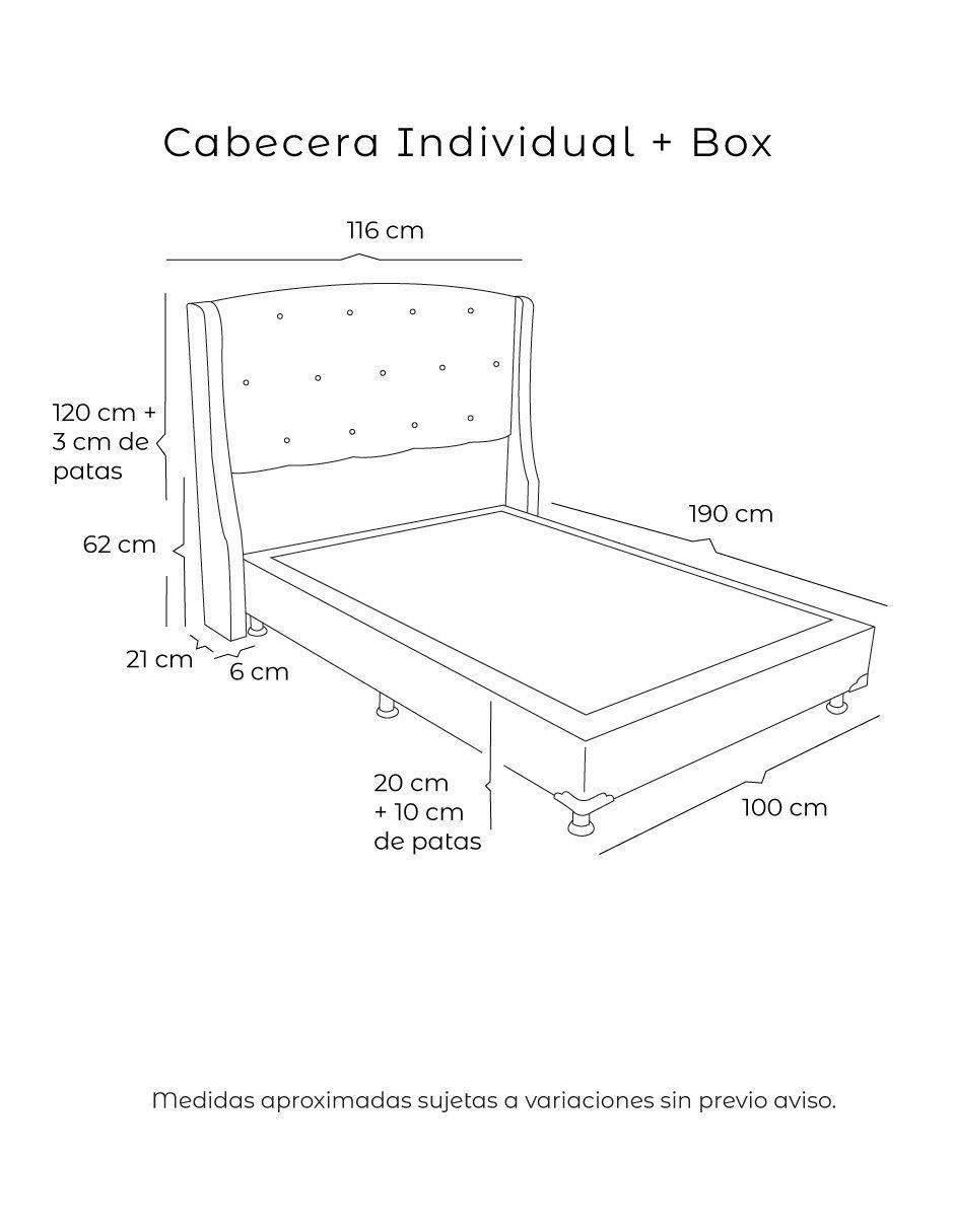 Cama Dicasa Zefyr Box de madera pino