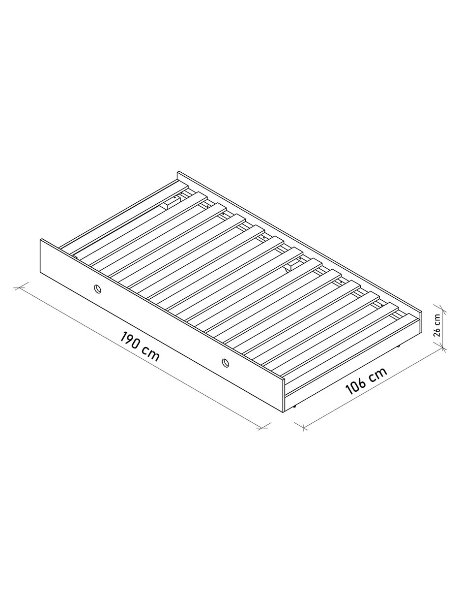 Cama baja de madera individual 9