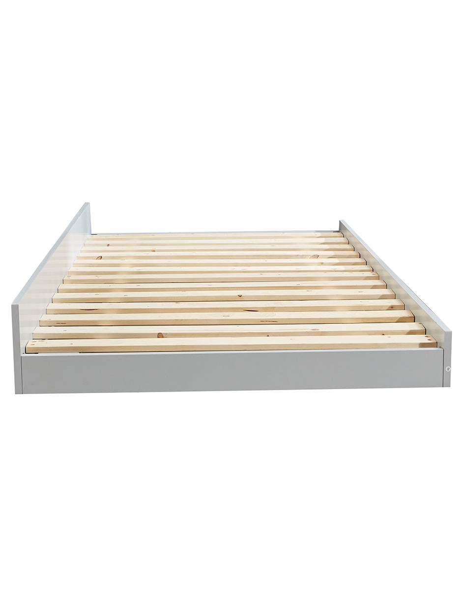 Cama baja de madera individual 5